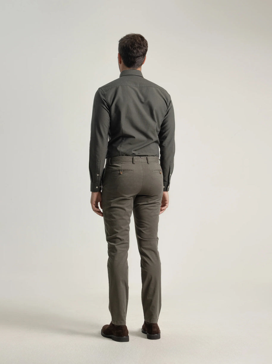 PANTALON CHINO TWILL VERDE BOSQUE PUROEGO