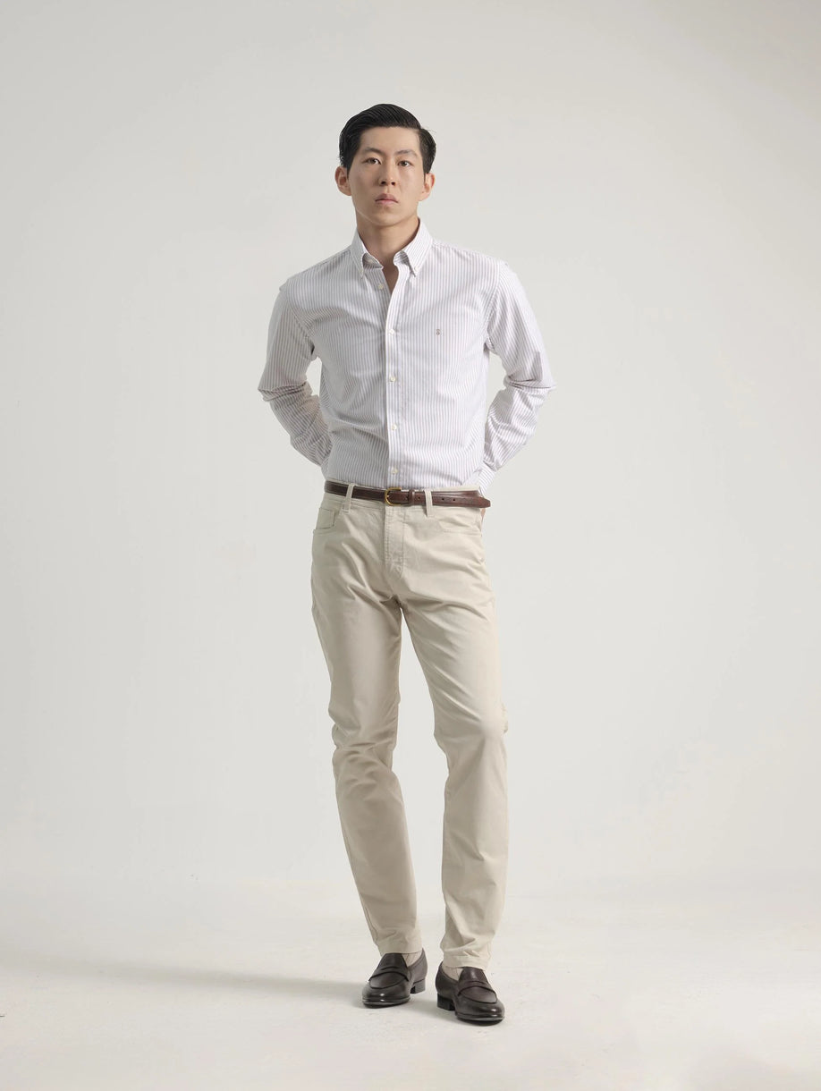 PANTALON 5 BOLSILLOS MARFIL PUROEGO