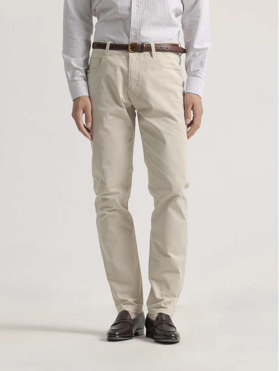 PANTALON 5 BOLSILLOS MARFIL PUROEGO
