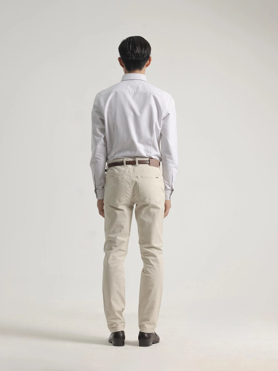 PANTALON 5 BOLSILLOS MARFIL PUROEGO