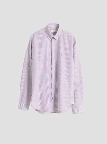 CAMISA RAYAS OXFORD BURDEOS PUROEGO