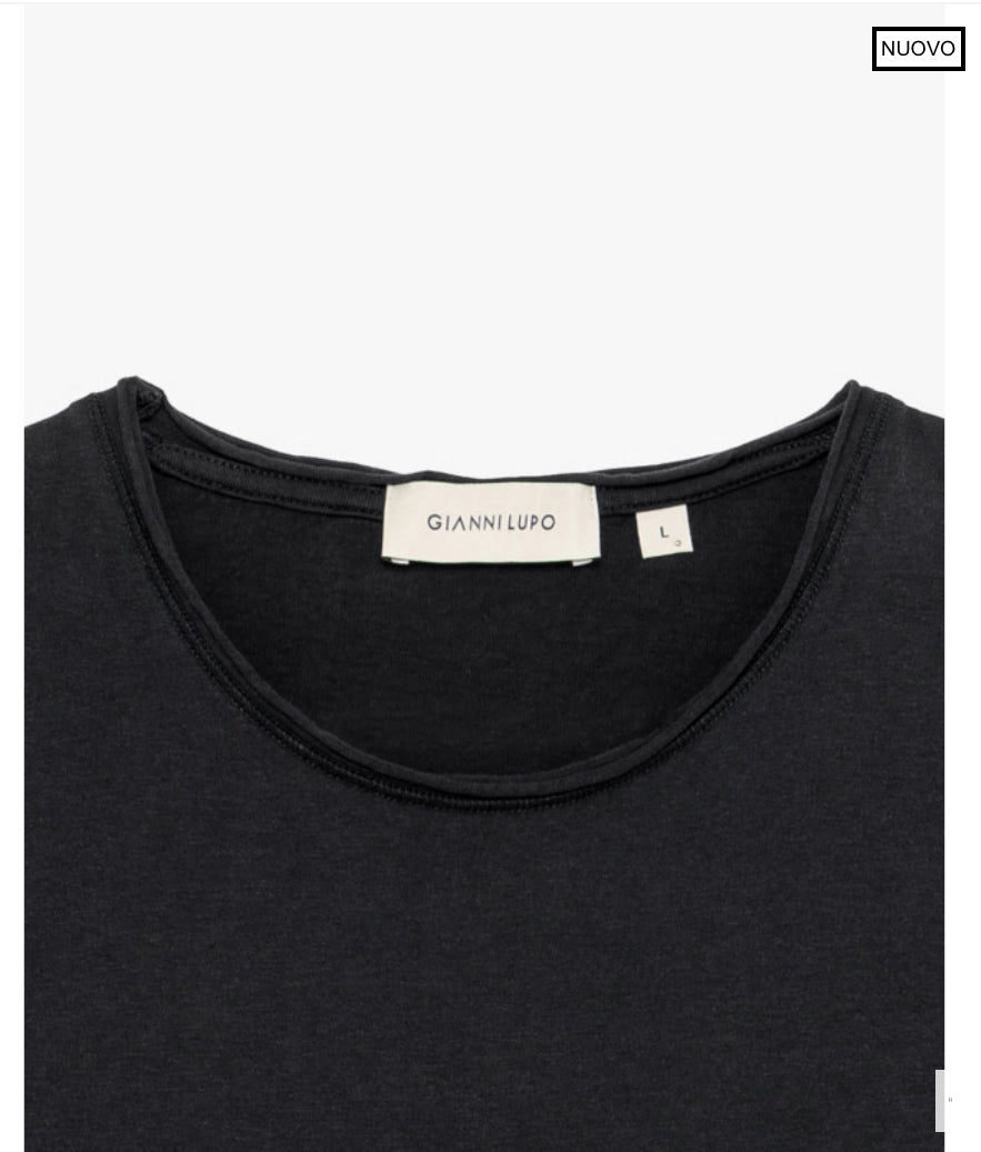 CAMISETA C/CARACOL BASIC NEGRA GIANNI LUPO
