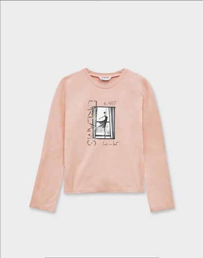 7017 CAMISETA CHICA NUDE MAYORAL