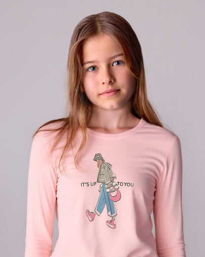 7019 CAMISETA GRÁFICA CHICA NUDE MAYORAL