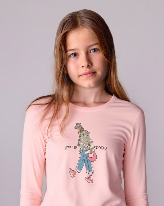 7019 CAMISETA GRÁFICA CHICA NUDE MAYORAL