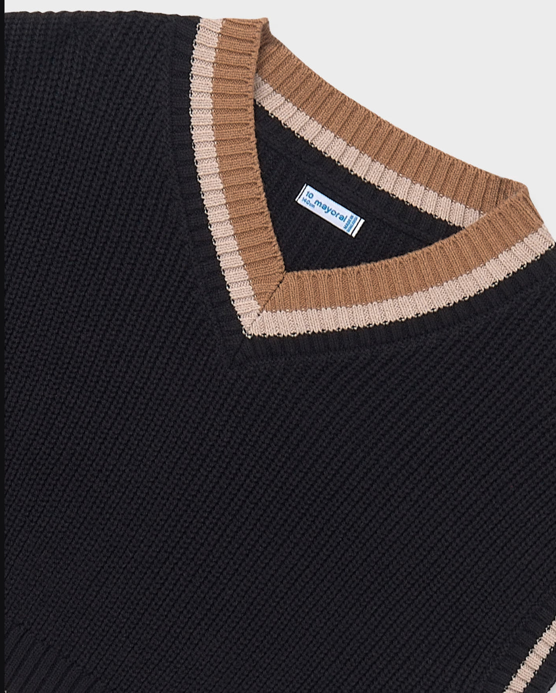7321 CHALECO CONTRASTES CHICA NEGRO MAYORAL