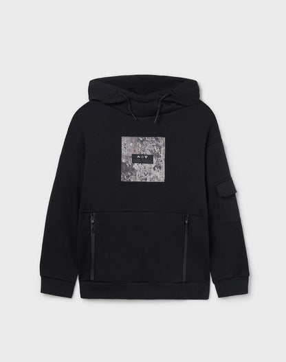 7403 SUDADERA CONTRASTE CHICO NEGRO MAYORAL