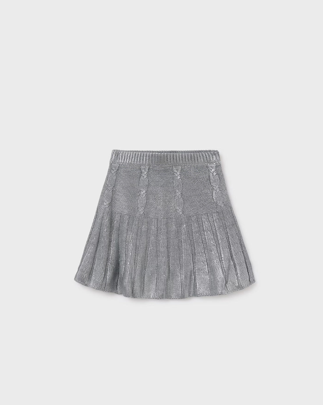 7902 FALDA TRICOT TRENZAS CHICA PLATA VIGORE MAYORAL