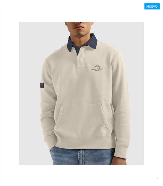 SUDADERA POLO HYBRID BEIGE SCOOTER