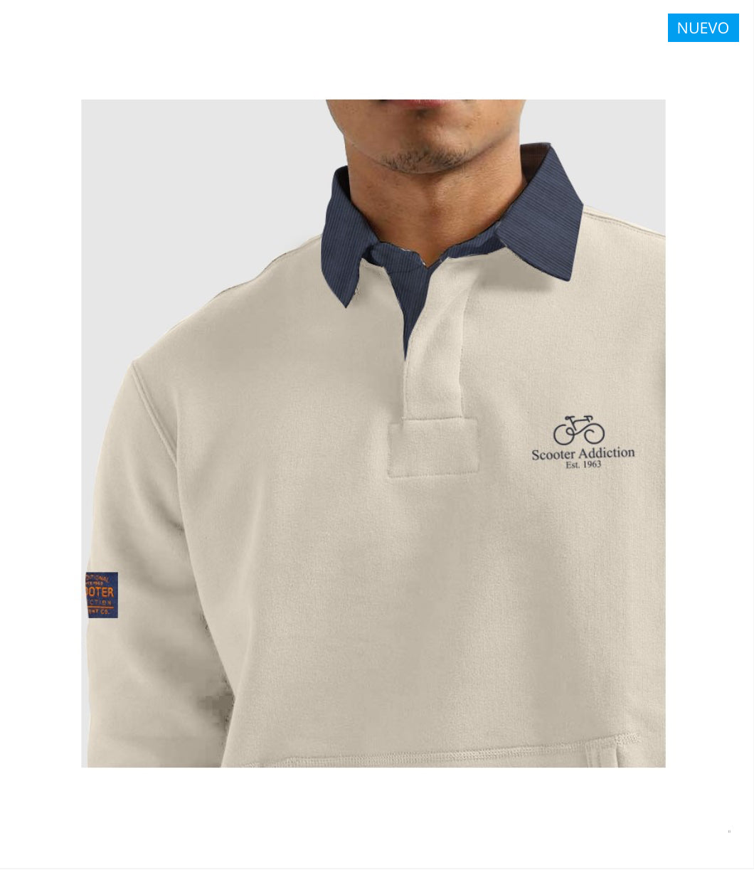 SUDADERA POLO HYBRID BEIGE SCOOTER