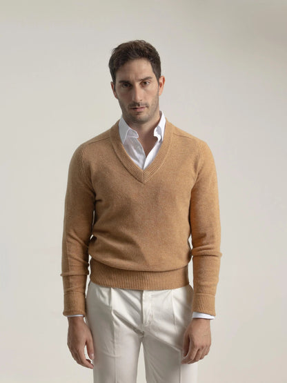 JERSEY CUELLO VINTAGE LANA CAMEL PUROEGO