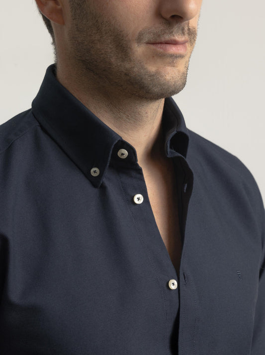 CAMISA OXFORD ALGODÓN MARINO PUROEGO