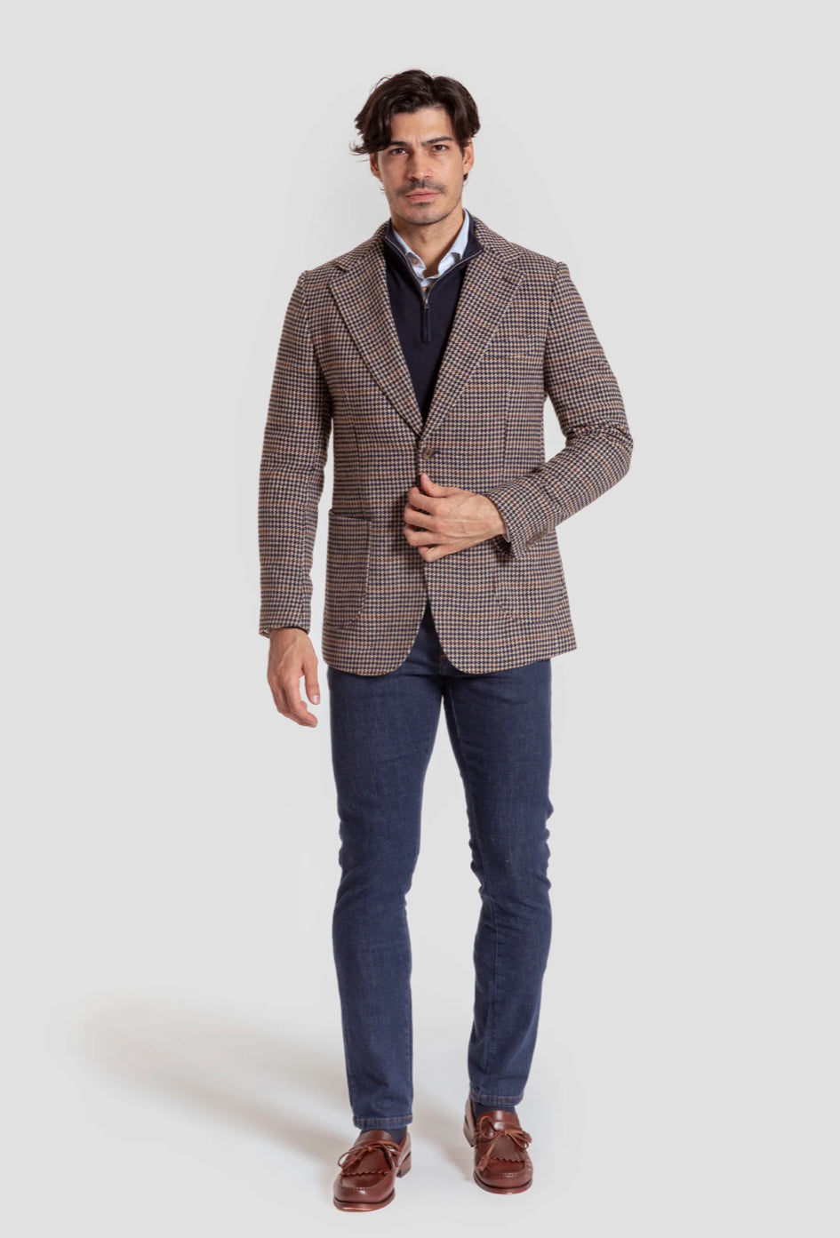 BLASIER PATA DE GALLO MARRÓN A LA VAQUERA