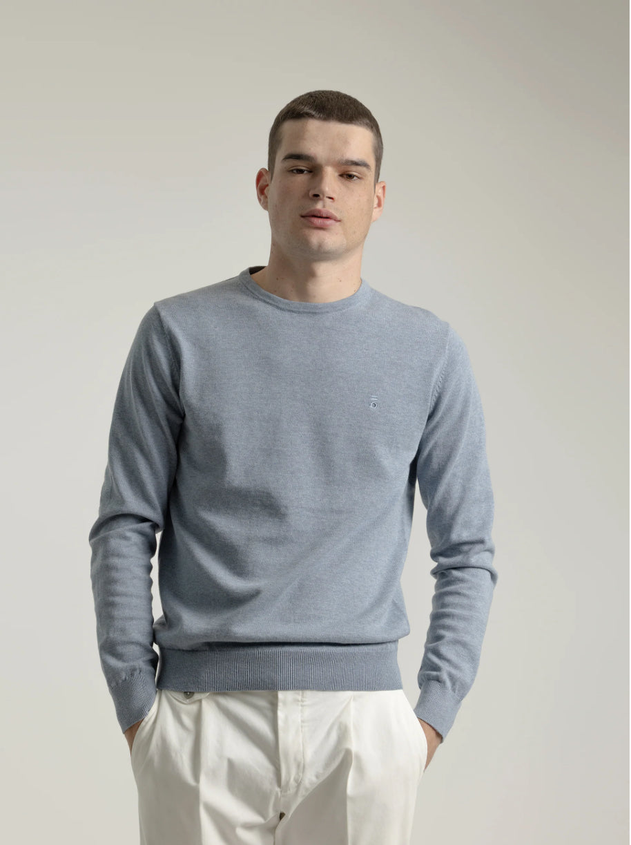 JERSEY ALGODÓN CUELLO REDONDO AZULINA PUROEGO