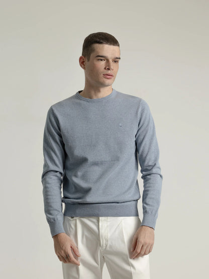 JERSEY ALGODÓN CUELLO REDONDO AZULINA PUROEGO