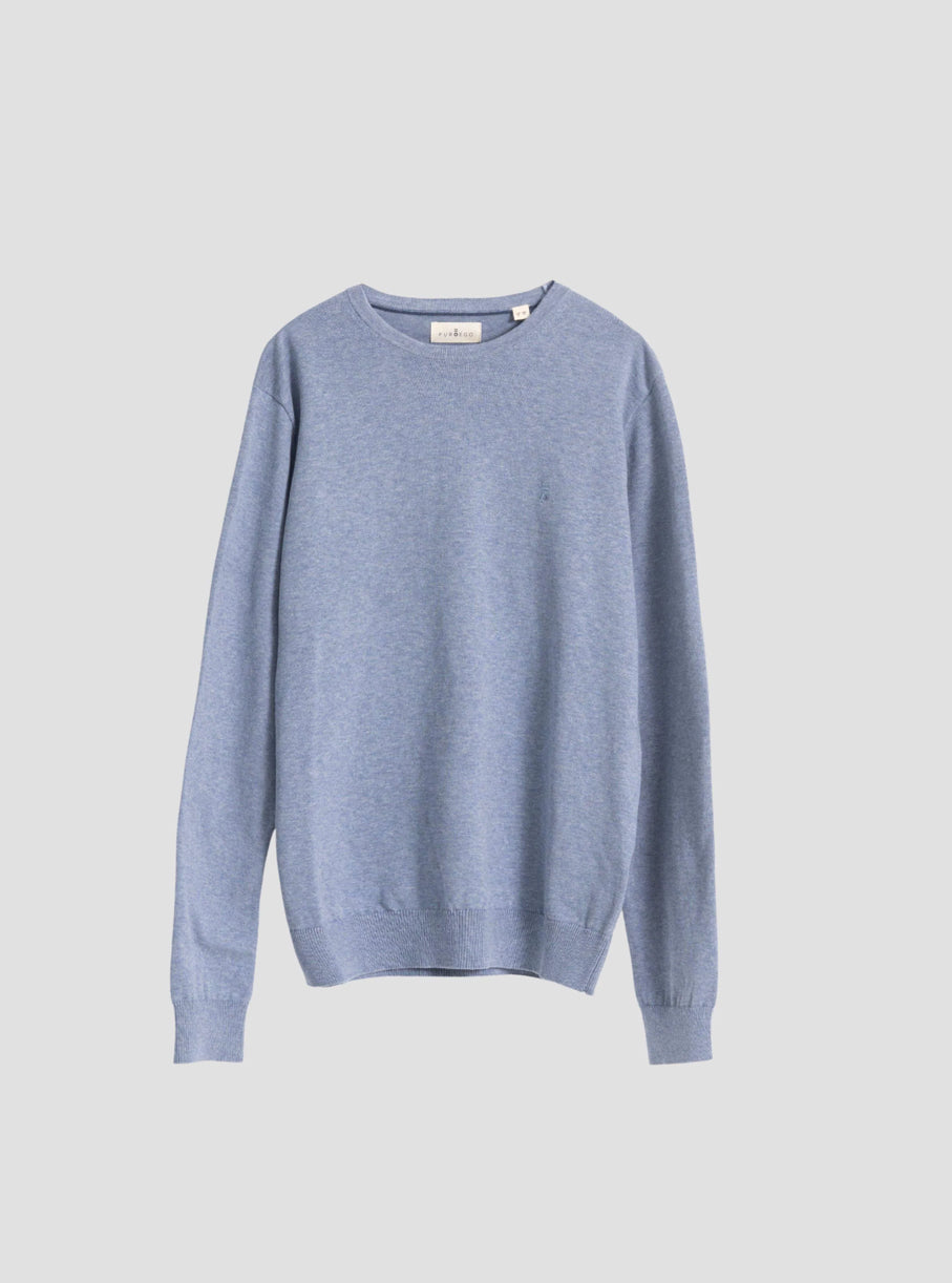 JERSEY ALGODÓN CUELLO REDONDO AZULINA PUROEGO