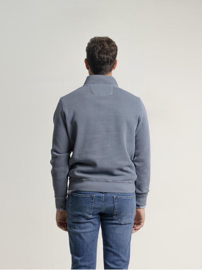 SUDADERA CUELLO CREMALLERA AZUL PUROEGO