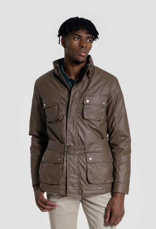 BARBOU CINTURÓN MARRÓN A LA VAQUERA