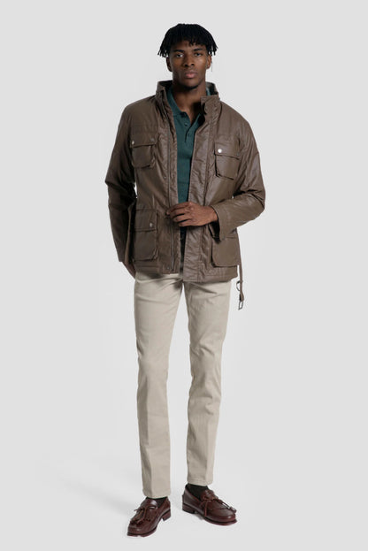 BARBOU CINTURÓN MARRÓN A LA VAQUERA