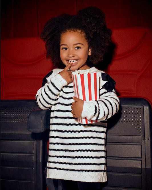 VESTIDO RAYAS LAZO NIÑA MACCHIATO MAYORAL