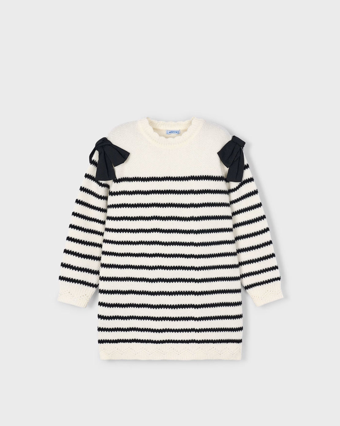 VESTIDO RAYAS LAZO NIÑA MACCHIATO MAYORAL
