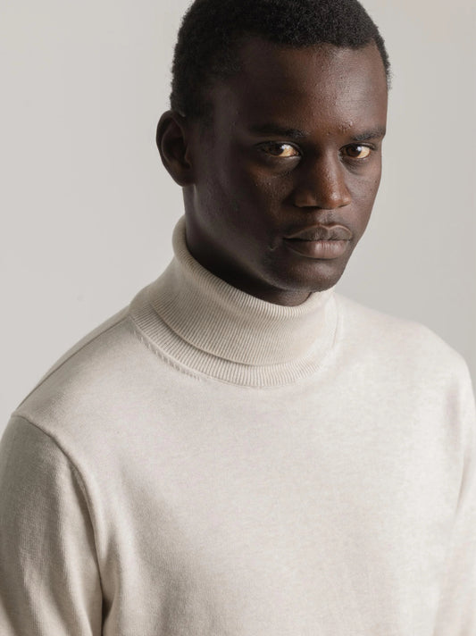 JERSEY CUELLO ALTO BEIGE PUROEGO