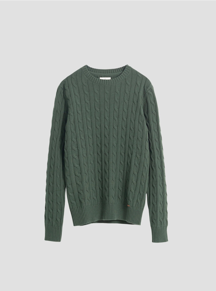 JERSEY CABLE KNIT VERDE OSCURO PUROEGO
