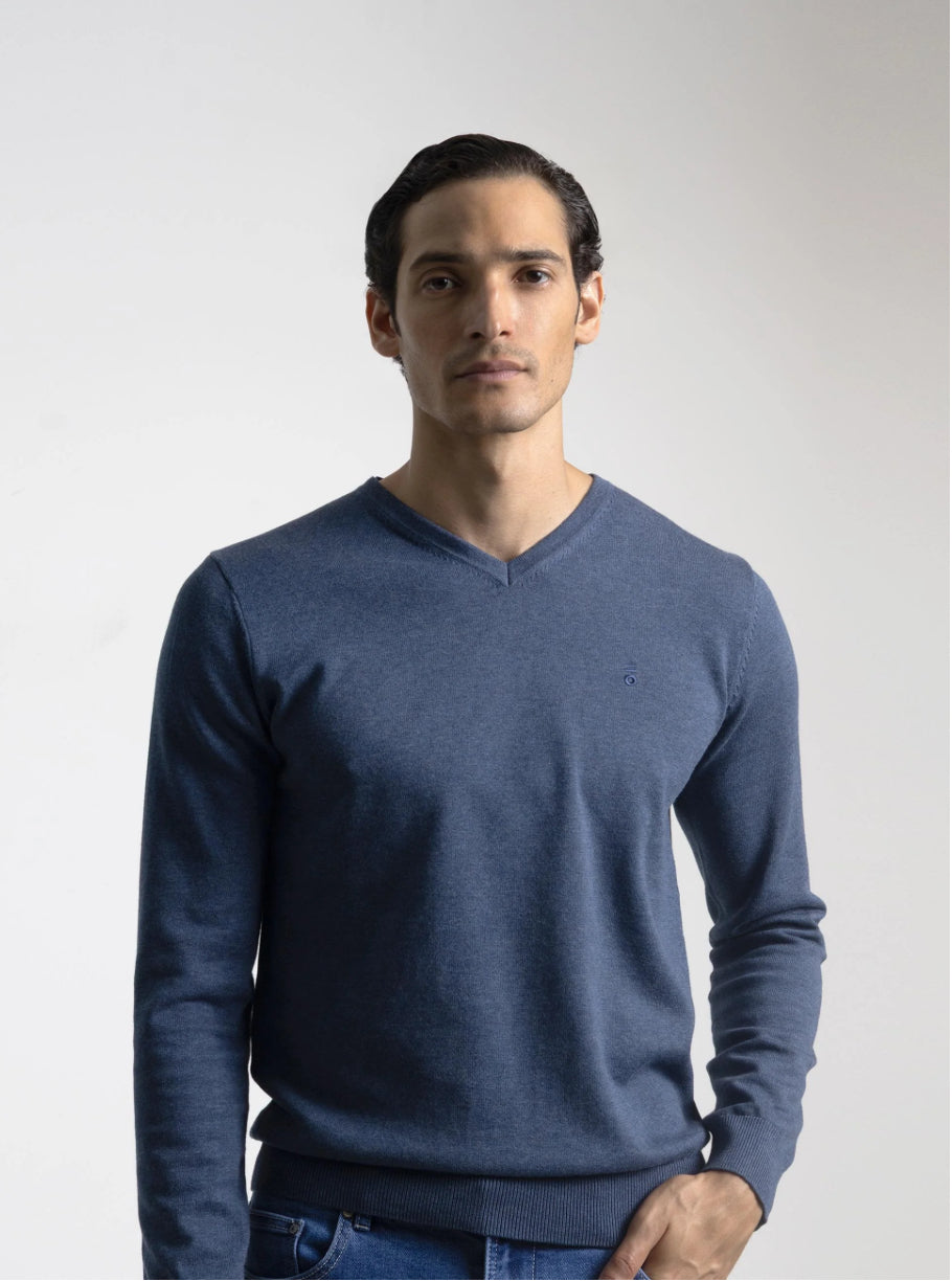 JERSEY CUELLO PICO AZUL INDIGO PUROEGO