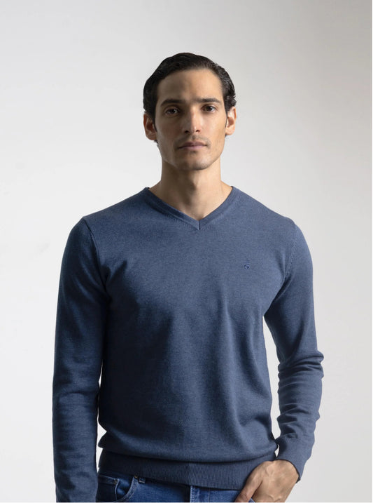 JERSEY CUELLO PICO AZUL INDIGO PUROEGO