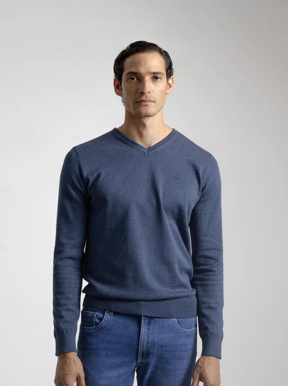 JERSEY CUELLO PICO AZUL INDIGO PUROEGO