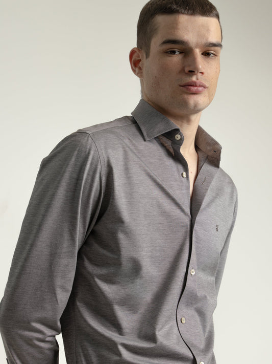 CAMISA ALGODÓN TOPO PUROEGO