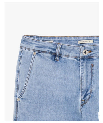 JEANS KENSON DE CORTE AJUSTADO CON BOLSILLOS AMERICANOS GIANNI LUPO
