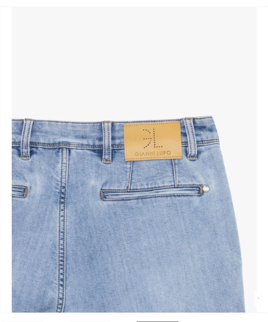 JEANS KENSON DE CORTE AJUSTADO CON BOLSILLOS AMERICANOS GIANNI LUPO