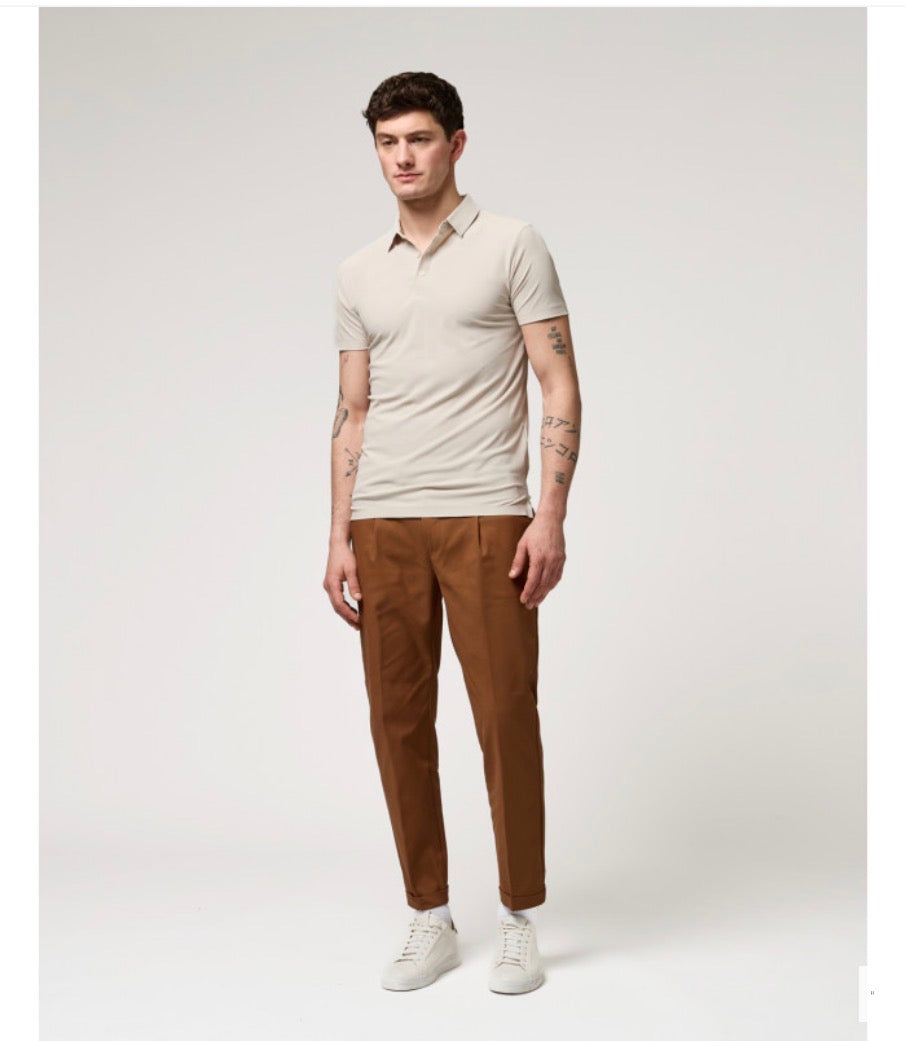 POLO SUPER ELÁSTICO BEIGE GIANNI LUPO