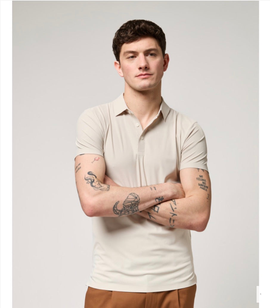 POLO SUPER ELÁSTICO BEIGE GIANNI LUPO