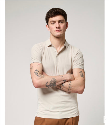 POLO SUPER ELÁSTICO BEIGE GIANNI LUPO