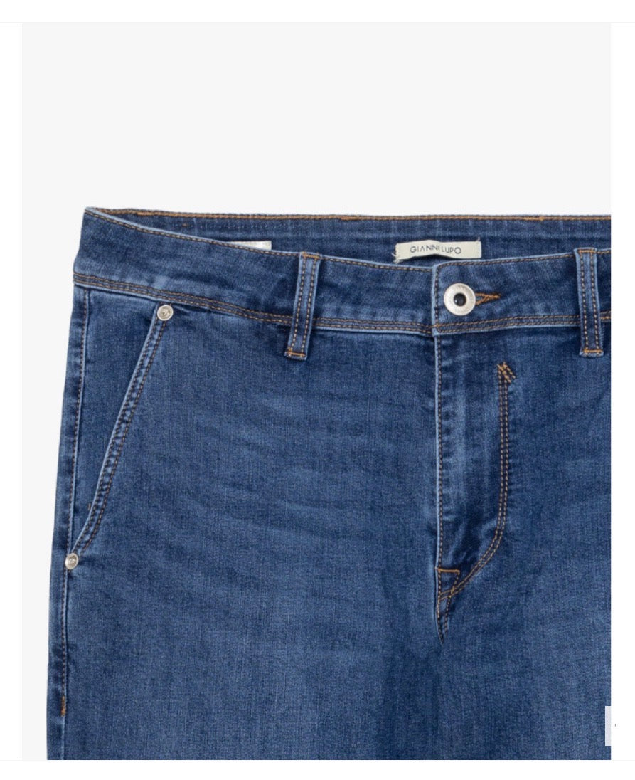 JEANS KENSON DE CORTE AJUSTADO CON BOLSILLOS AMERICANOS GIANNI LUPO