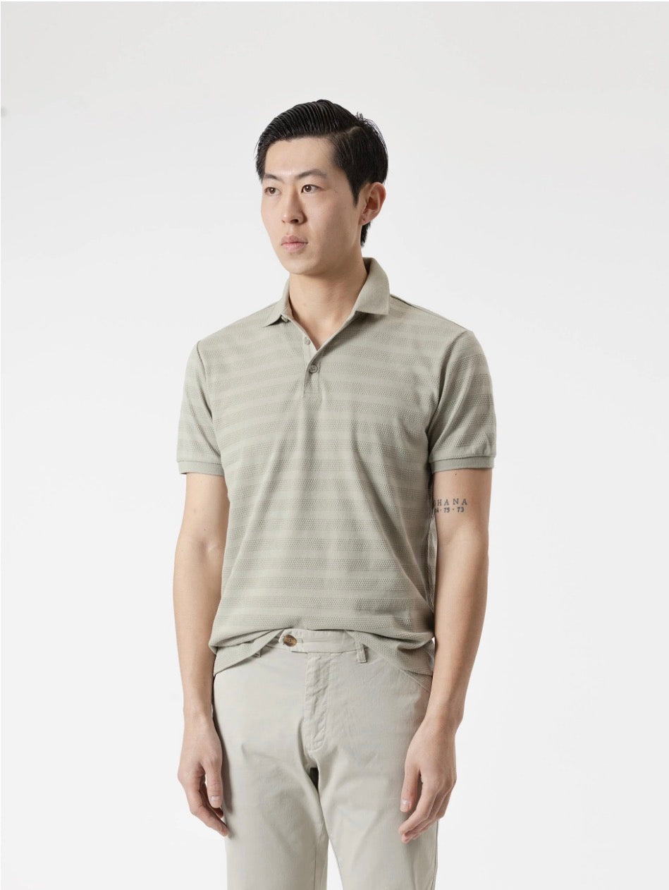 POLO DOBBY VERDE LIQUEN PUROEGO