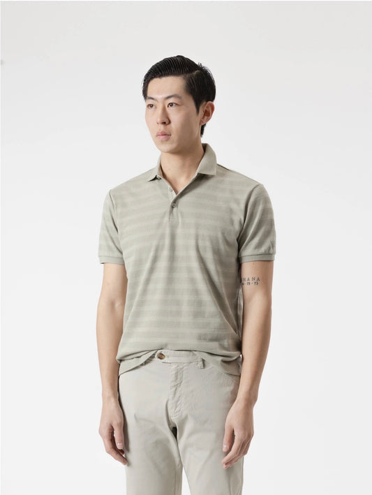 POLO DOBBY VERDE LIQUEN PUROEGO