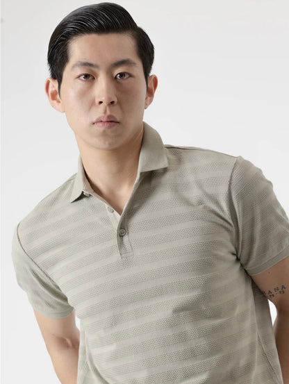 POLO DOBBY VERDE LIQUEN PUROEGO