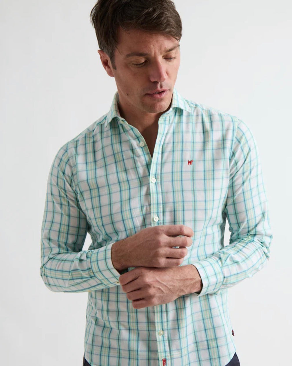 CAMISA LINO CUADRO VERDE AMARILLO WILLIOT
