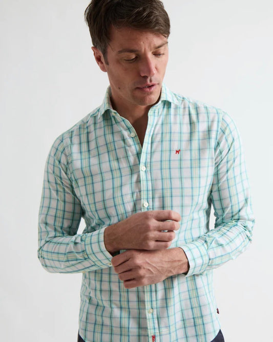 CAMISA LINO CUADRO VERDE AMARILLO WILLIOT
