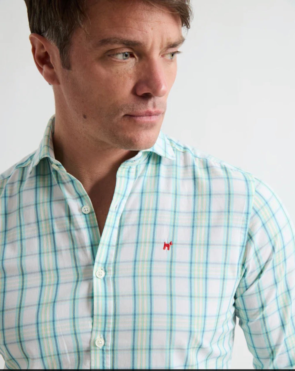 CAMISA LINO CUADRO VERDE AMARILLO WILLIOT