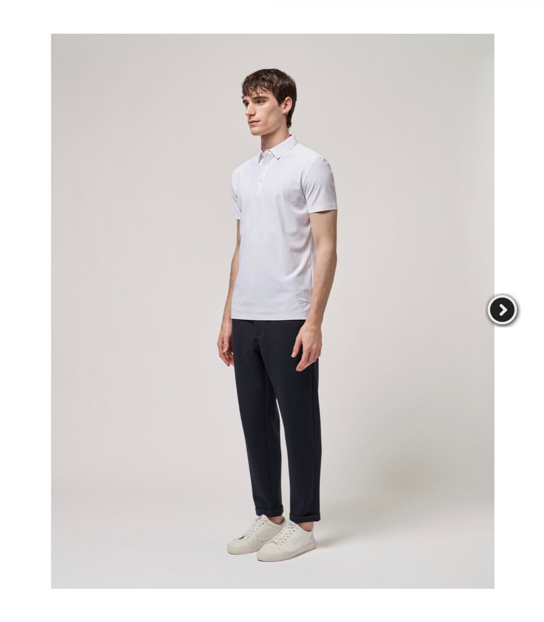 POLO SÚPER ELÁSTICO BLANCO GIANNI LUPO