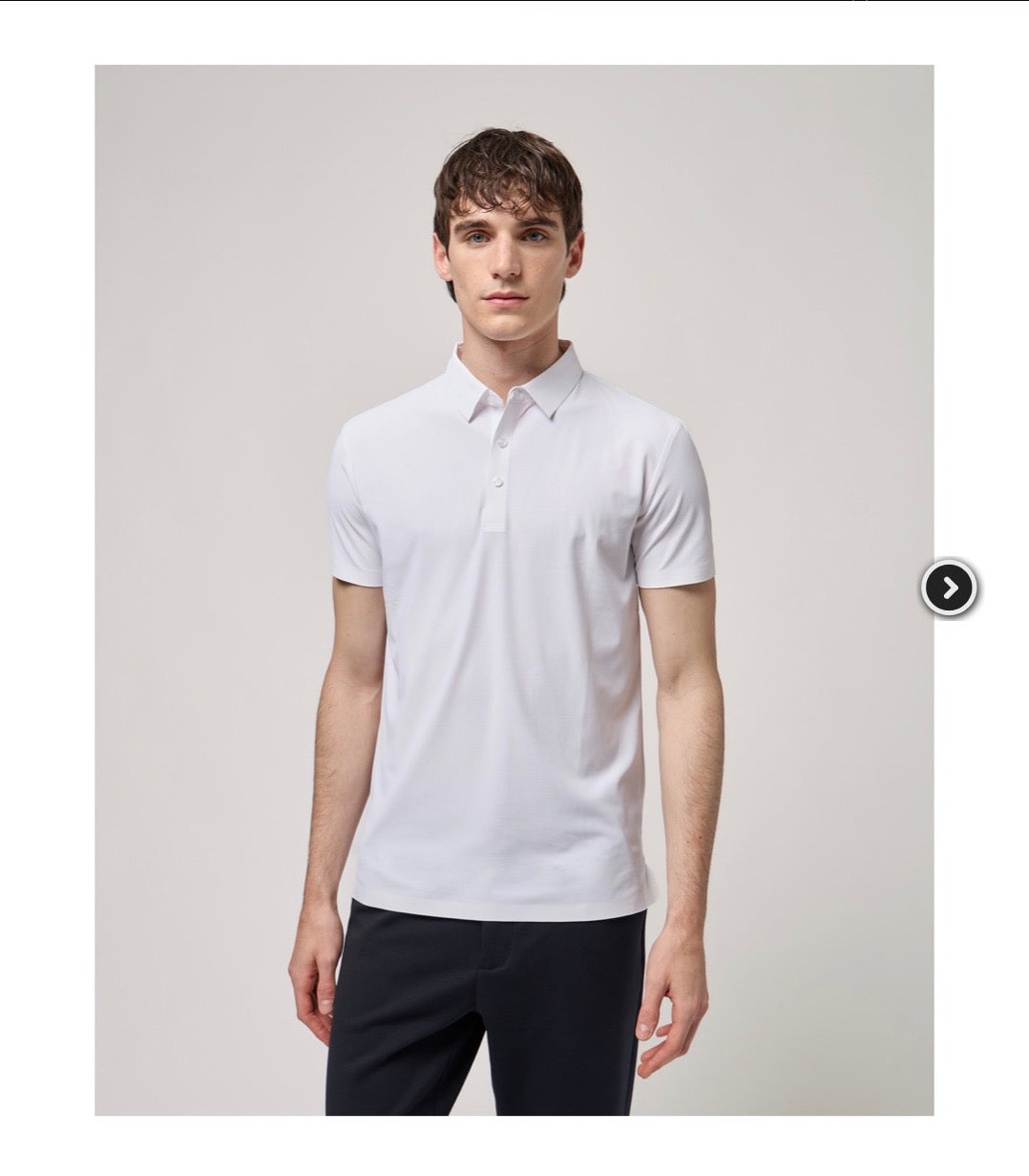 POLO SÚPER ELÁSTICO BLANCO GIANNI LUPO