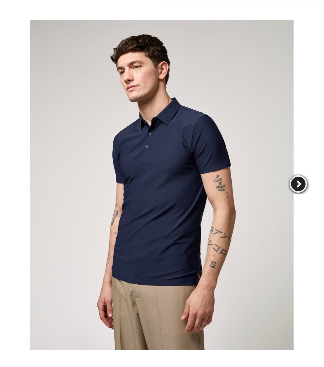 POLO SÚPER ELÁSTICO AZUL MARINO GIANNI LUPO