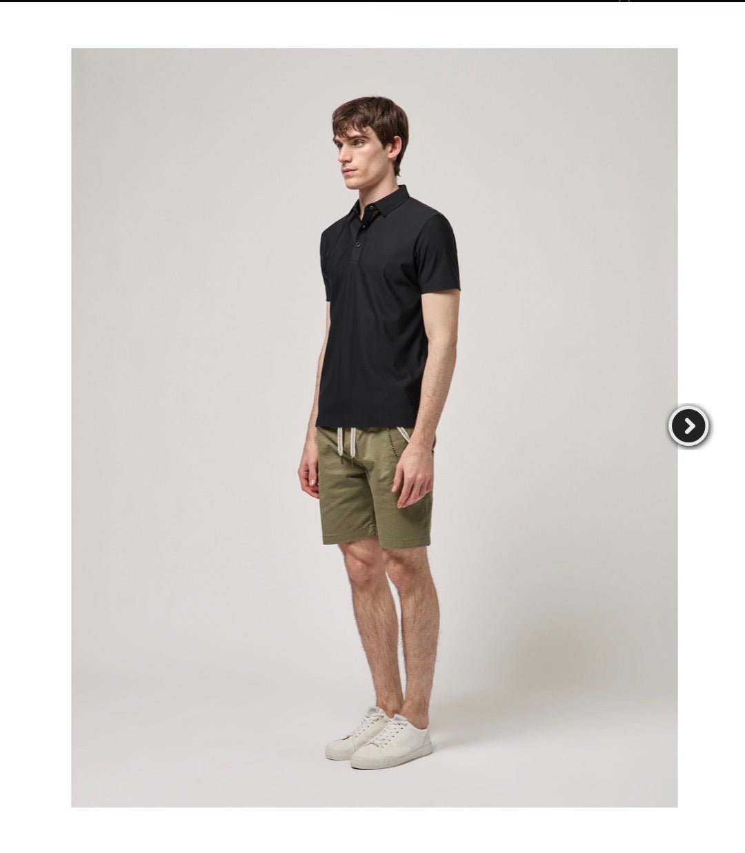 POLO SÚPER ELÁSTICO NEGRO GIANNI LUPO