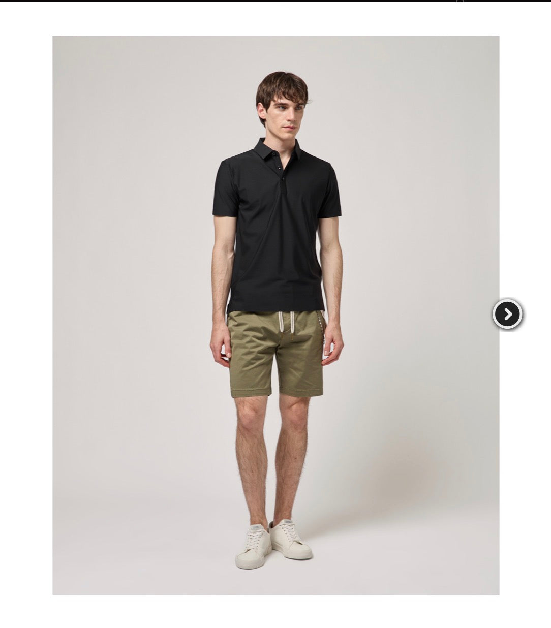 POLO SÚPER ELÁSTICO NEGRO GIANNI LUPO