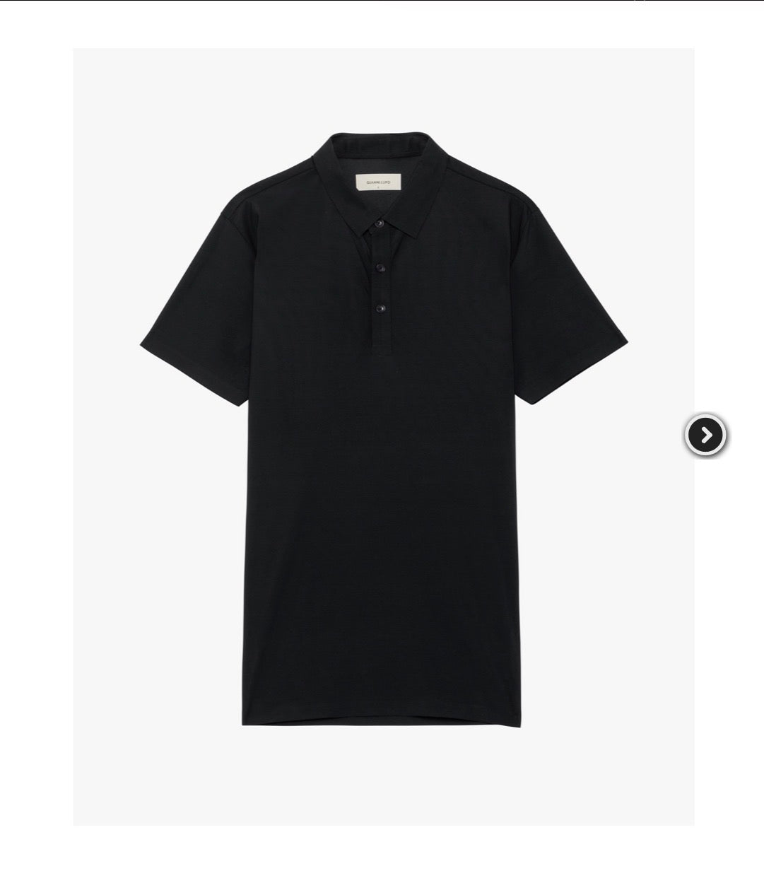 POLO SÚPER ELÁSTICO NEGRO GIANNI LUPO