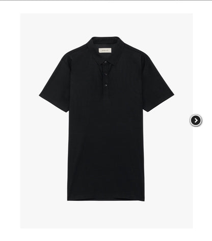 POLO SÚPER ELÁSTICO NEGRO GIANNI LUPO